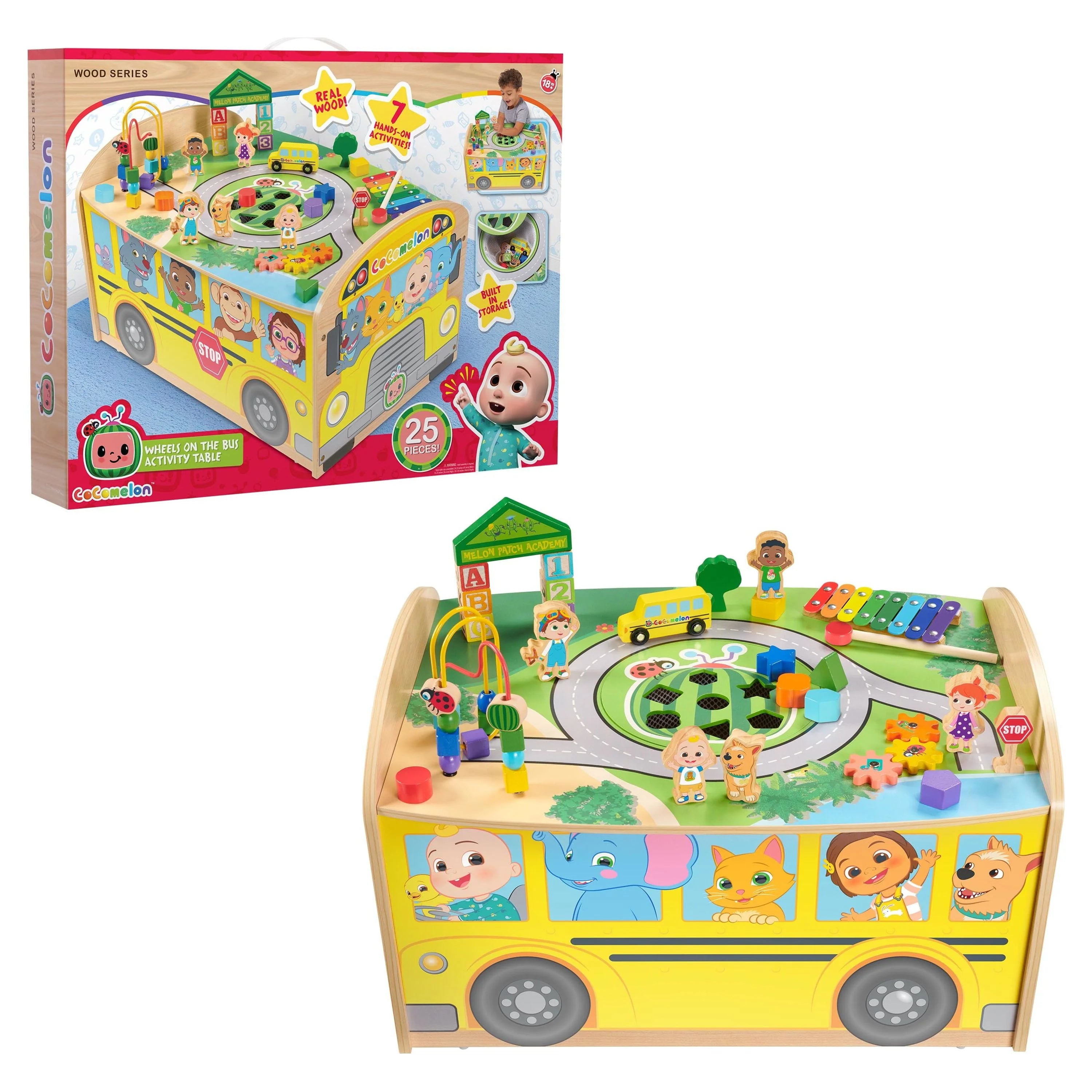 Cocomelon Wheels on the Bus Wooden Activity Table for Toddlers 18 Months+ C905124