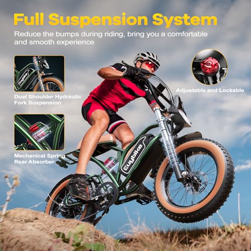 Electric Bike for Adults, 2000W Motor, 48V 25AH Battery, 20" Fat Tires S65549