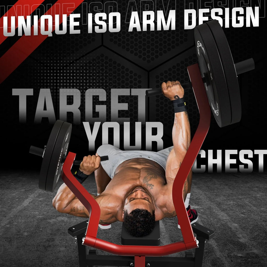 Syedee Chest Press Machine with Adjustable Bench for Home Gym I547