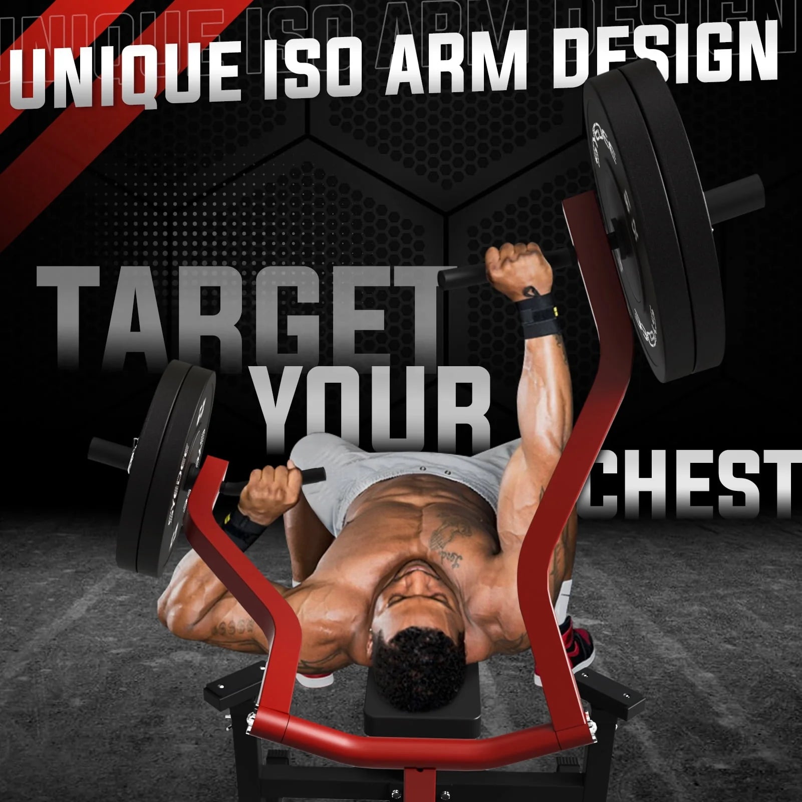 Syedee Chest Press Machine with Adjustable Bench for Home Gym I547