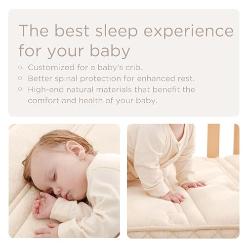 Organic Breathable Crib Mattress for Baby & Toddler, 4" Firm, Removable Washable Cover E9716