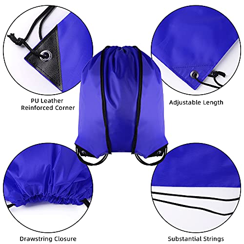 GoodtoU 40 Pack Drawstring Backpacks Waterproof Nylon Cinch Bags for School Gym N792