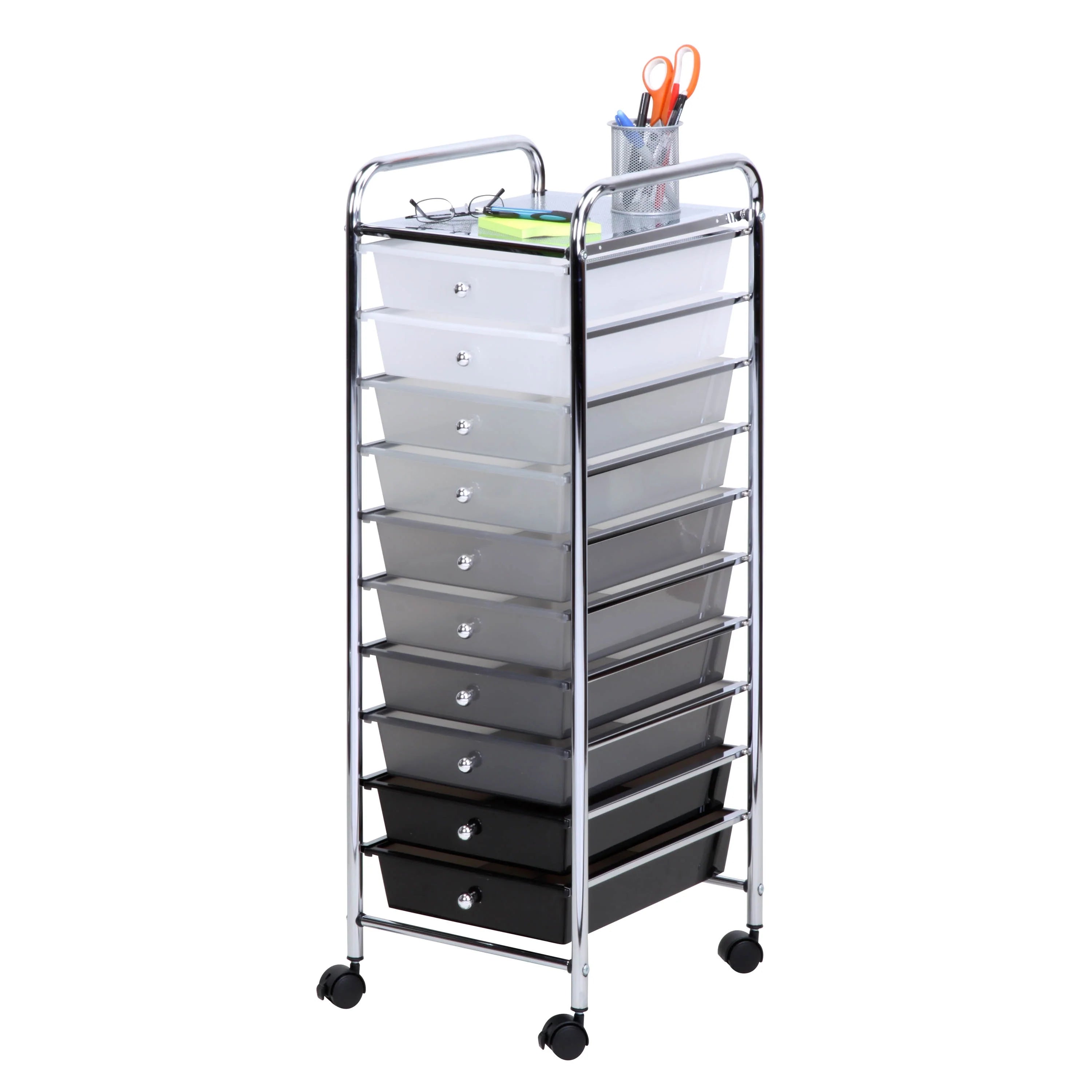 Honey-Can-Do 10-Drawer Rolling Cart, Rainbow N1365