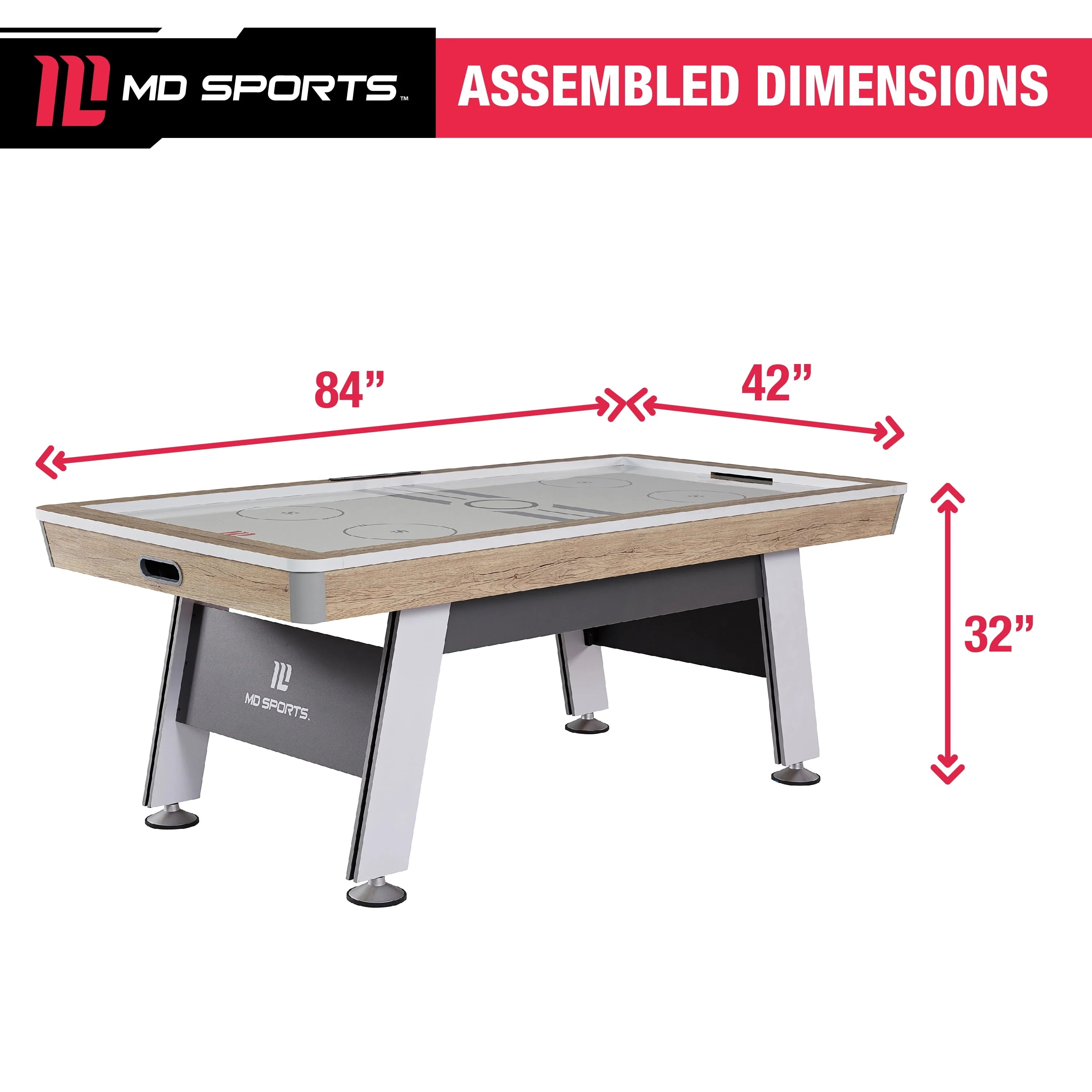 MD Sports 7ft Hinsdale Air Hockey Table with Pusher and Puck V85860