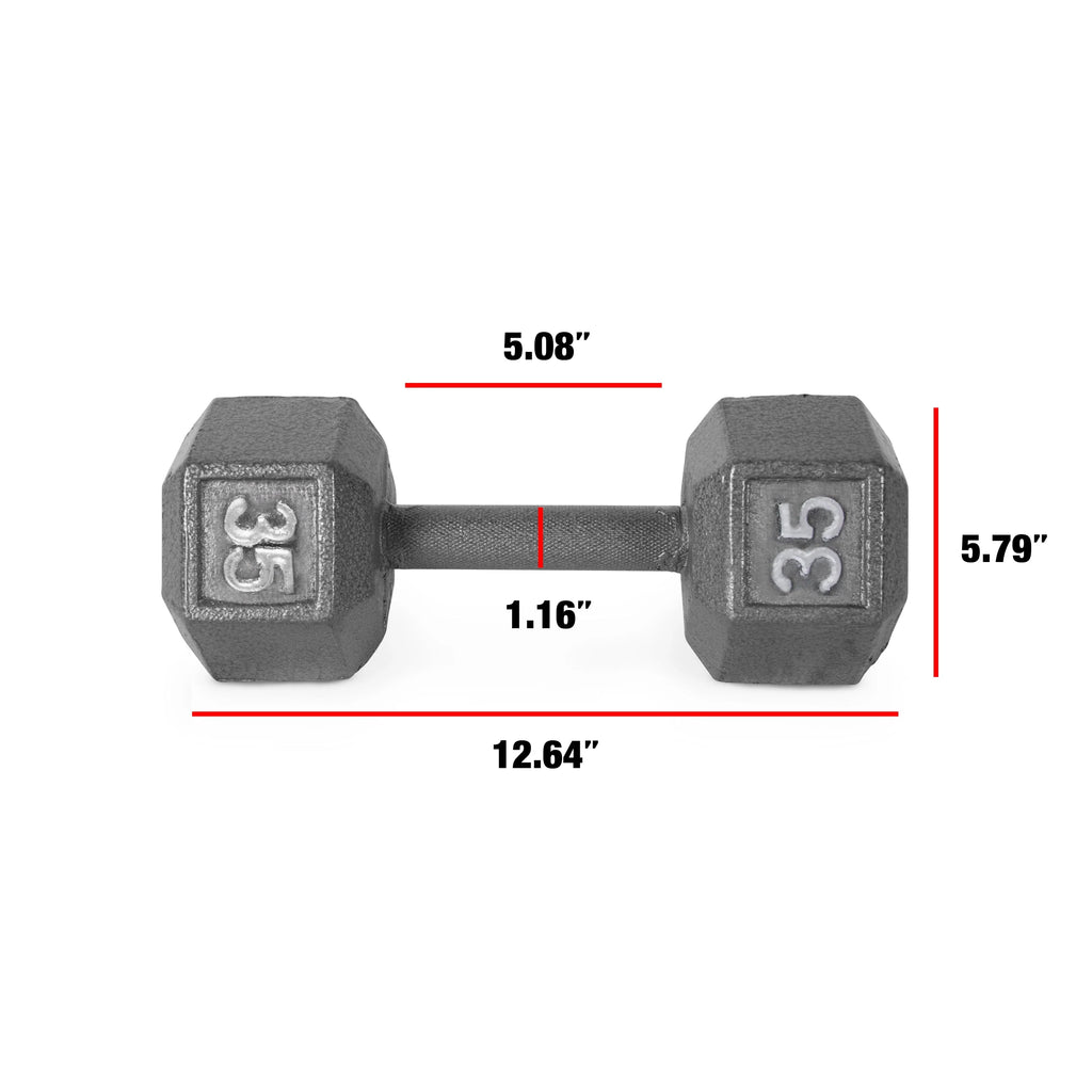 CAP Barbell Cast Iron Dumbbell 25 Lb Pair H734