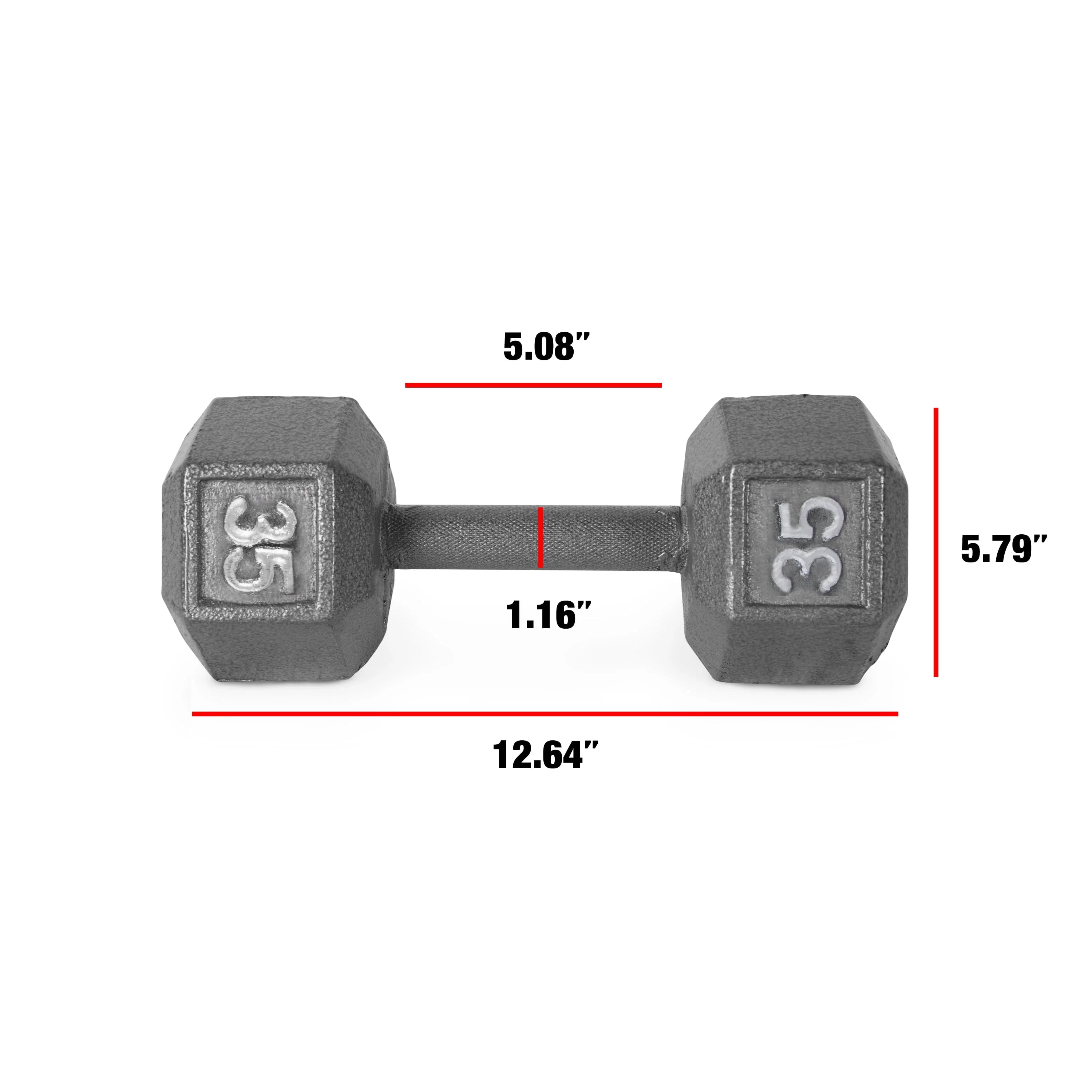CAP Barbell Cast Iron Dumbbell 25 Lb Pair H734