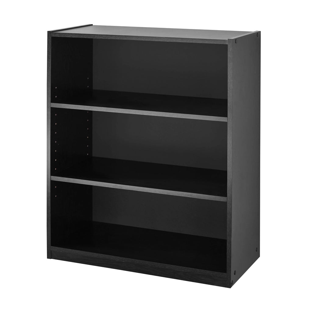 Mainstays 3-Shelf Bookcase with Adjustable Shelves, True Black Oak D26467