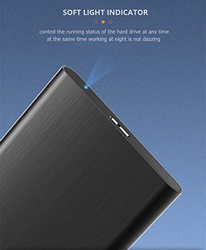 750GB Ultra Slim Portable External Hard Drive USB3.0 for PC, Mac, Xbox, PS4 (Black) C665600