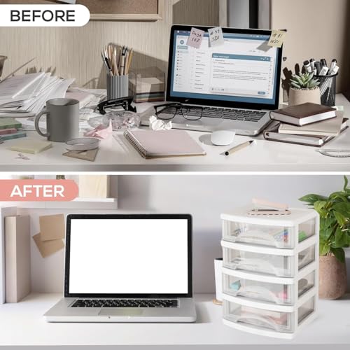 3 Drawer Plastic Storage Organizer for Home Office G4159