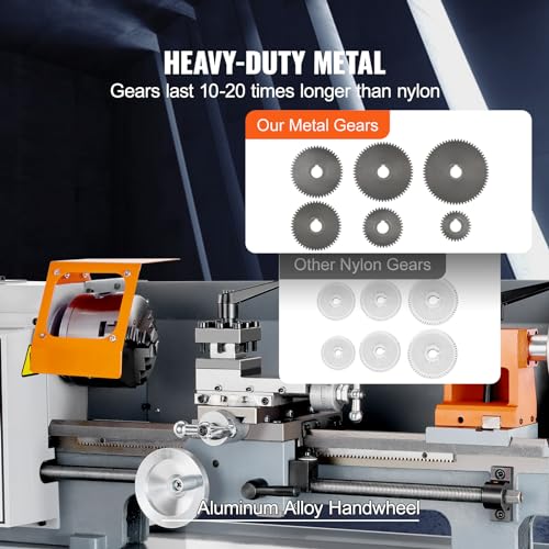 VEVOR Metal Lathe Machine 7 x 13.78 Precision Benchtop Power Lathe S531194