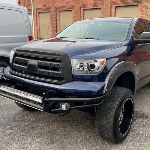 2007-2017 Toyota Tundra Sequoia Projector Headlights LED Sequential Turn Signals Pair Black E615