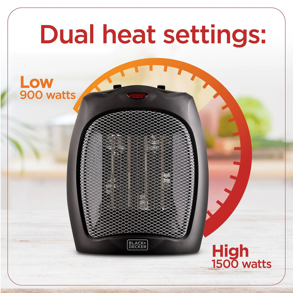 Black+Decker Portable Ceramic Space Heater 1500W W68162
