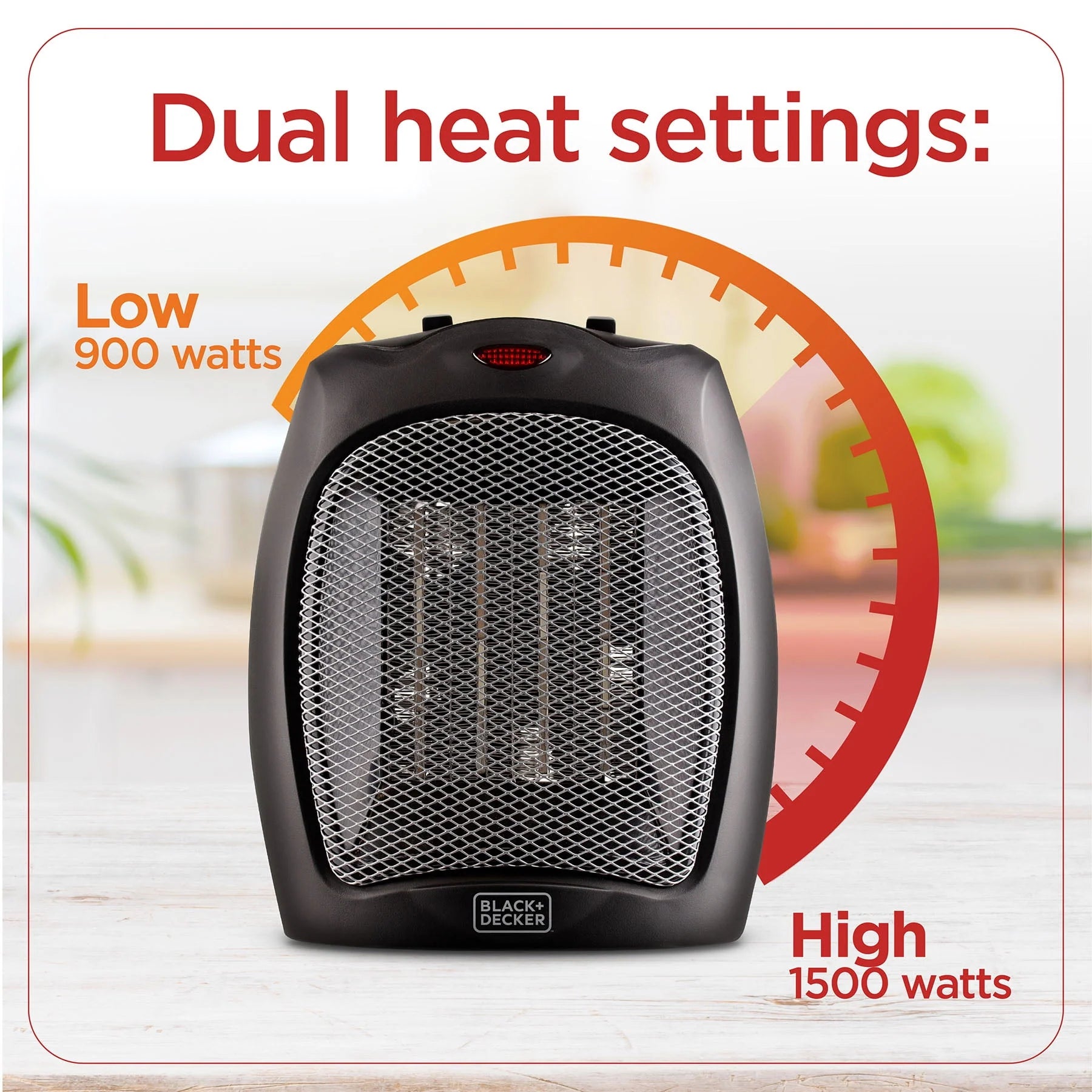Black+Decker Portable Ceramic Space Heater 1500W W68162