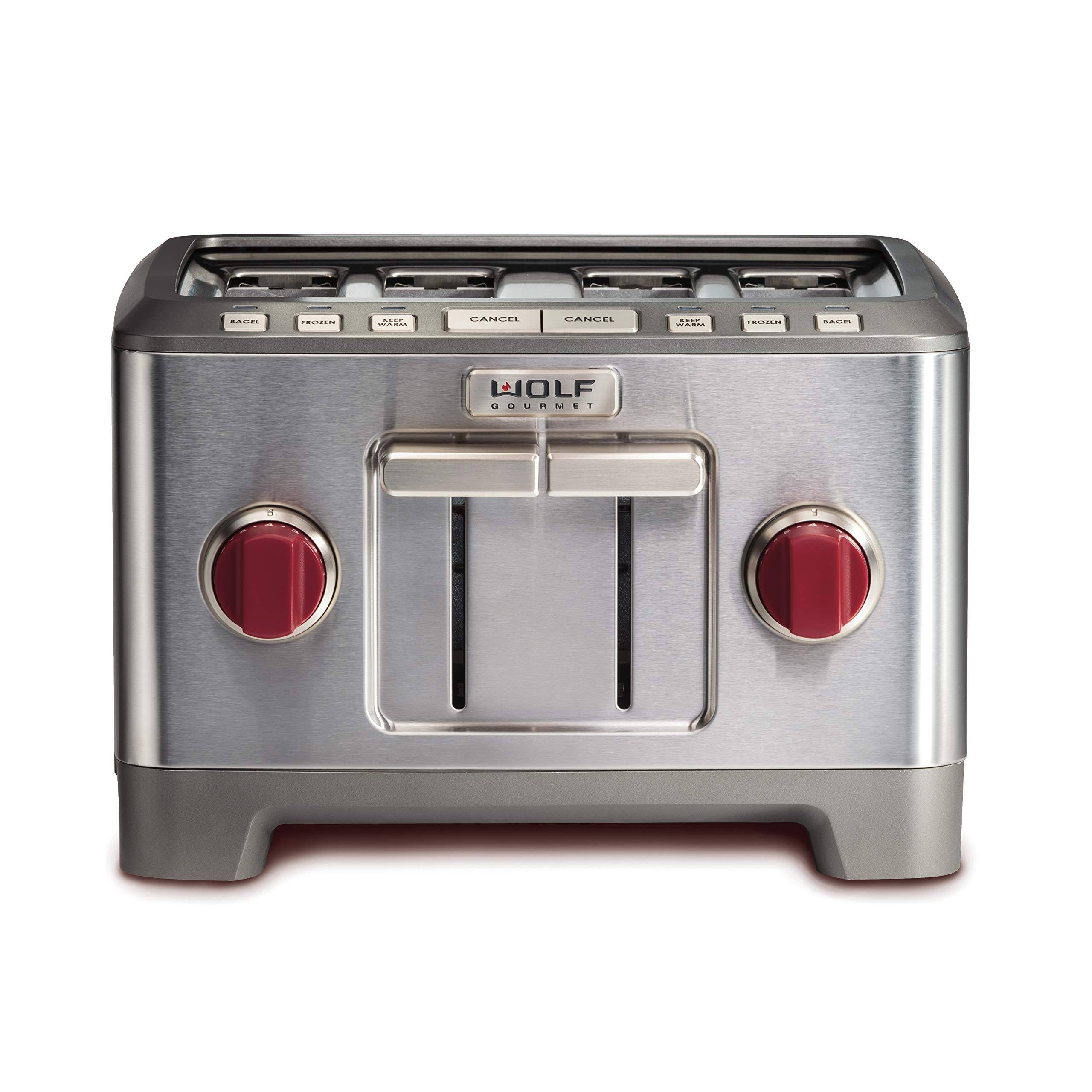 Wolf Gourmet 4-Slice Toaster, Red Knob G512249