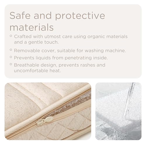 Organic Breathable Crib Mattress for Baby & Toddler, 4" Firm, Removable Washable Cover E9716