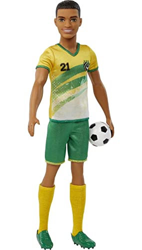 Barbie Careers Ken Fashion Doll Soccer Player with Accessories Q116964