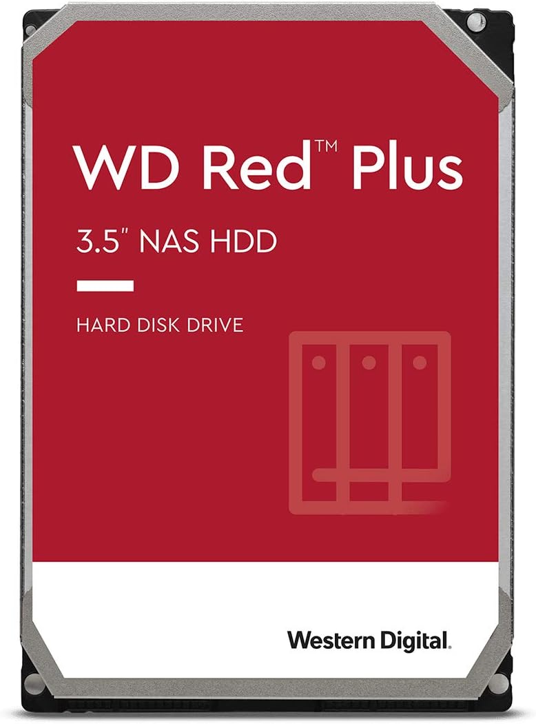 WD 10TB WD Red Plus NAS Internal Hard Drive HDD 7200 RPM SATA 6 Gb/s CMR 256 MB Cache 3.5 D12791