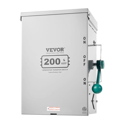 VEVOR 200A Generator Transfer Switch, 48000W Manual Double-Throw, 120/240V, NEMA 3R O290