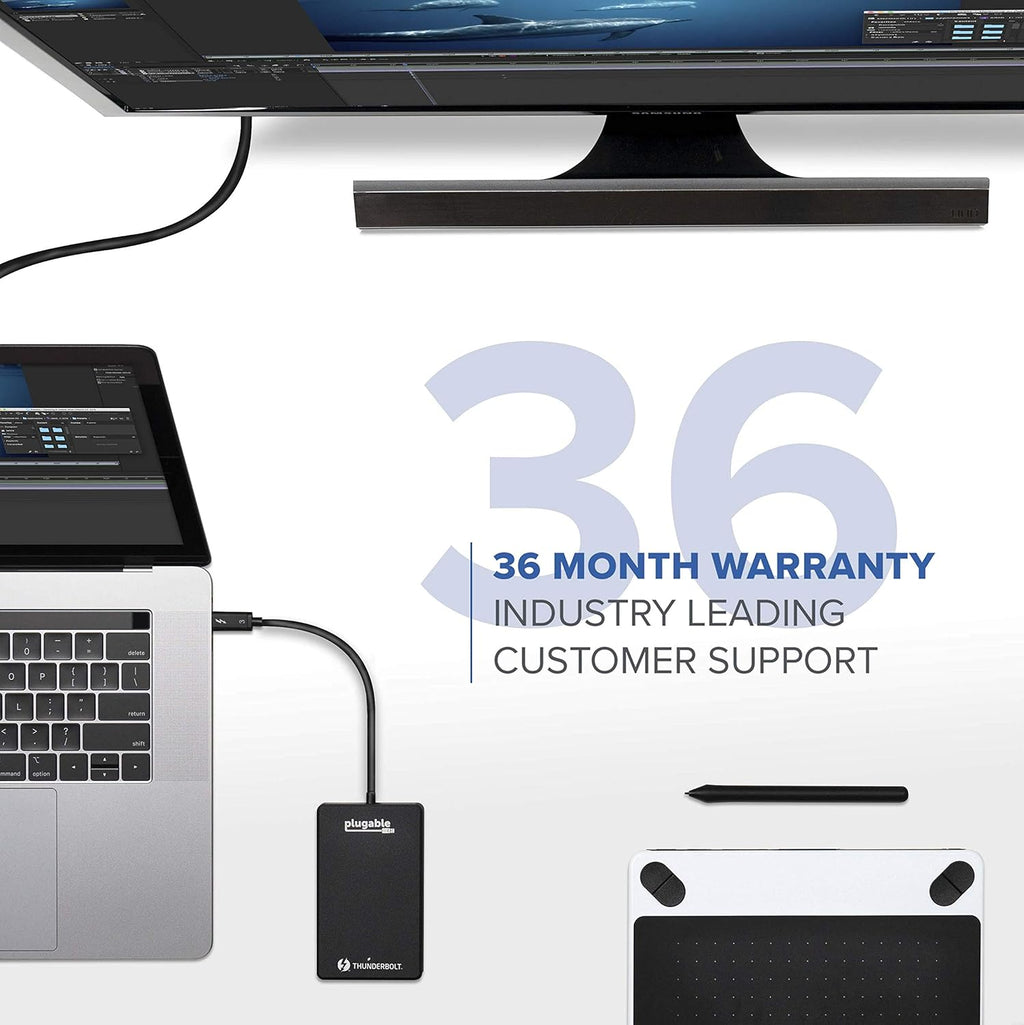 Plugable 2TB Thunderbolt 3 External SSD NVMe Drive M383162