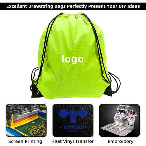 GoodtoU 40 Pack Drawstring Backpacks Waterproof Nylon Cinch Bags for School Gym N792