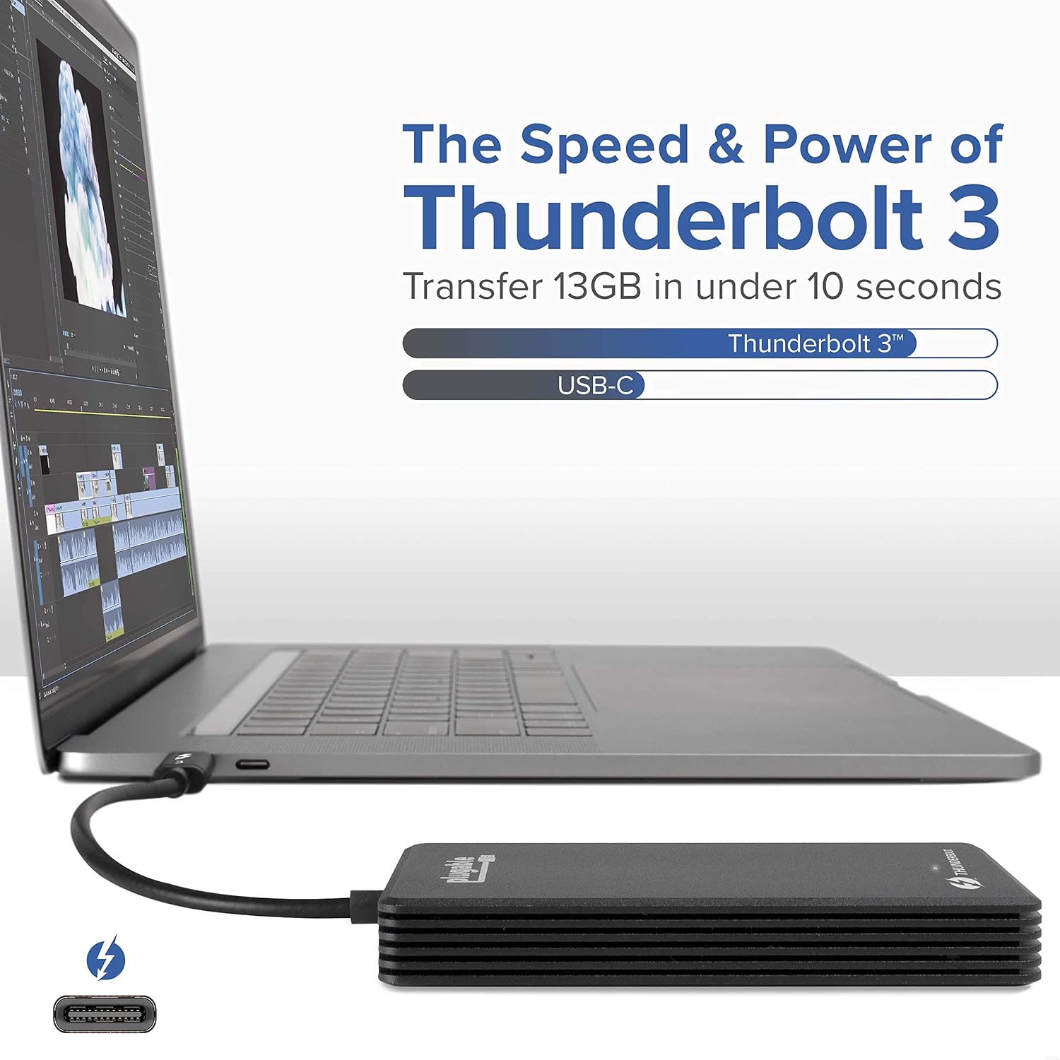 Plugable 2TB Thunderbolt 3 External SSD NVMe Drive M383162