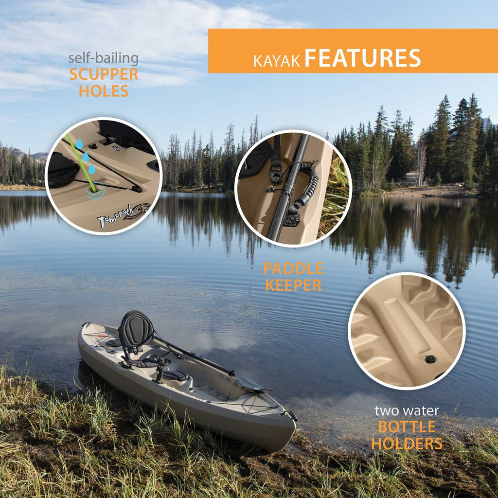 Lifetime Tamarack Angler 10 ft Sit-on-Top Fishing Kayak, Tan Y36375