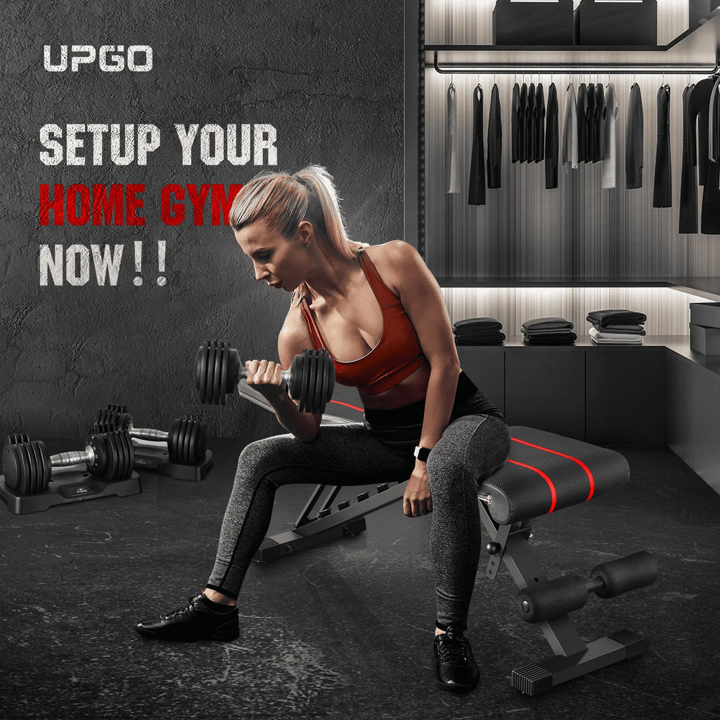 UPGO Adjustable Weight Bench 660lbs Foldable Workout Bench for Home E708