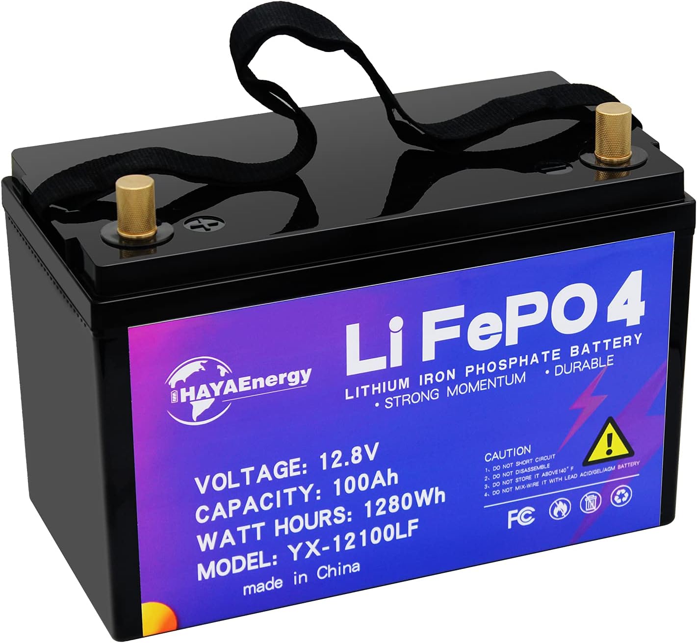 12V 100Ah Deep Cycle LiFePO4 Battery - Lithium Iron Phosphate Battery Built-in 100A BMS and 7000+ Cycles,can Support 1280W LiFePO4 Battery for RV, Caravan, Solar, Marine, Home Storage,Off-Grid