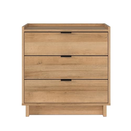 Prepac Sonoma Tall Nightstand with 3 Drawers, Black Q28004