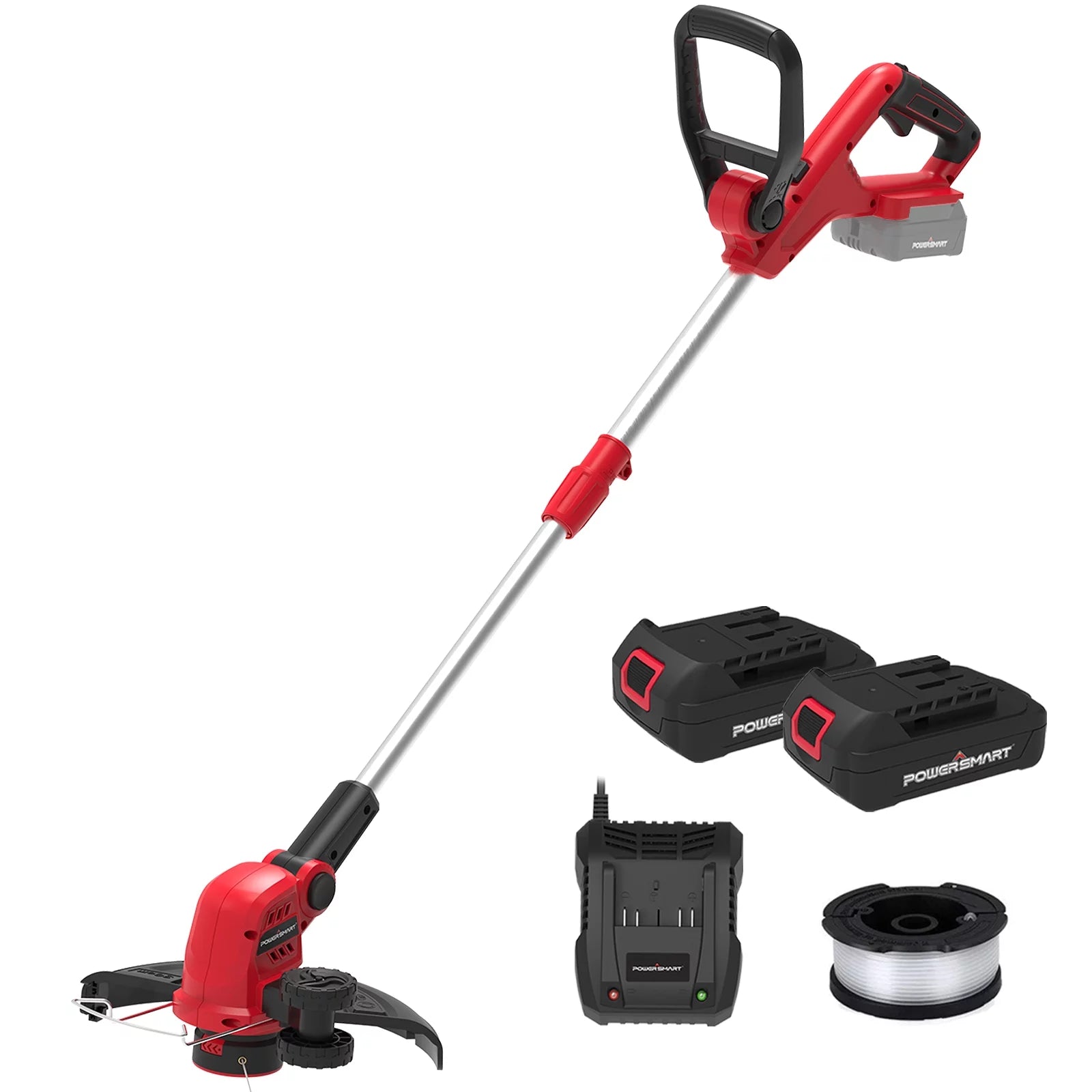 PowerSmart 20V 12-inch Cordless String Trimmer,2 Ah Battery and Charger Included