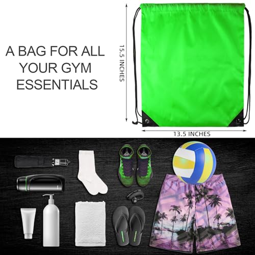 GoodtoU 40 Pack Drawstring Backpacks Waterproof Nylon Cinch Bags for School Gym N792