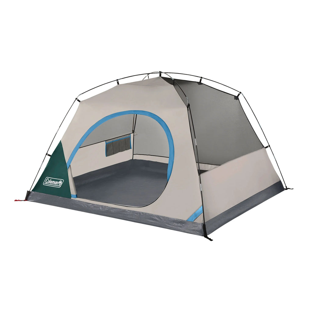 Coleman Skydome 4 Person Camping Tent with Full-Fly Vestibule, Evergreen F398