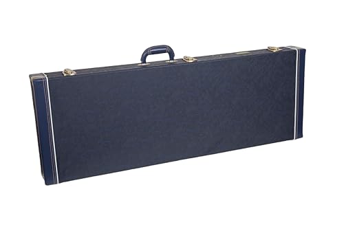 Crossrock Relief Series 335 Guitar Case for ES-335 & Semi-Hollow Electric Guitars, Carved Smoke Blue Finish S516