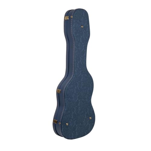 Crossrock Relief Series 335 Guitar Case for ES-335 & Semi-Hollow Electric Guitars, Carved Smoke Blue Finish S516
