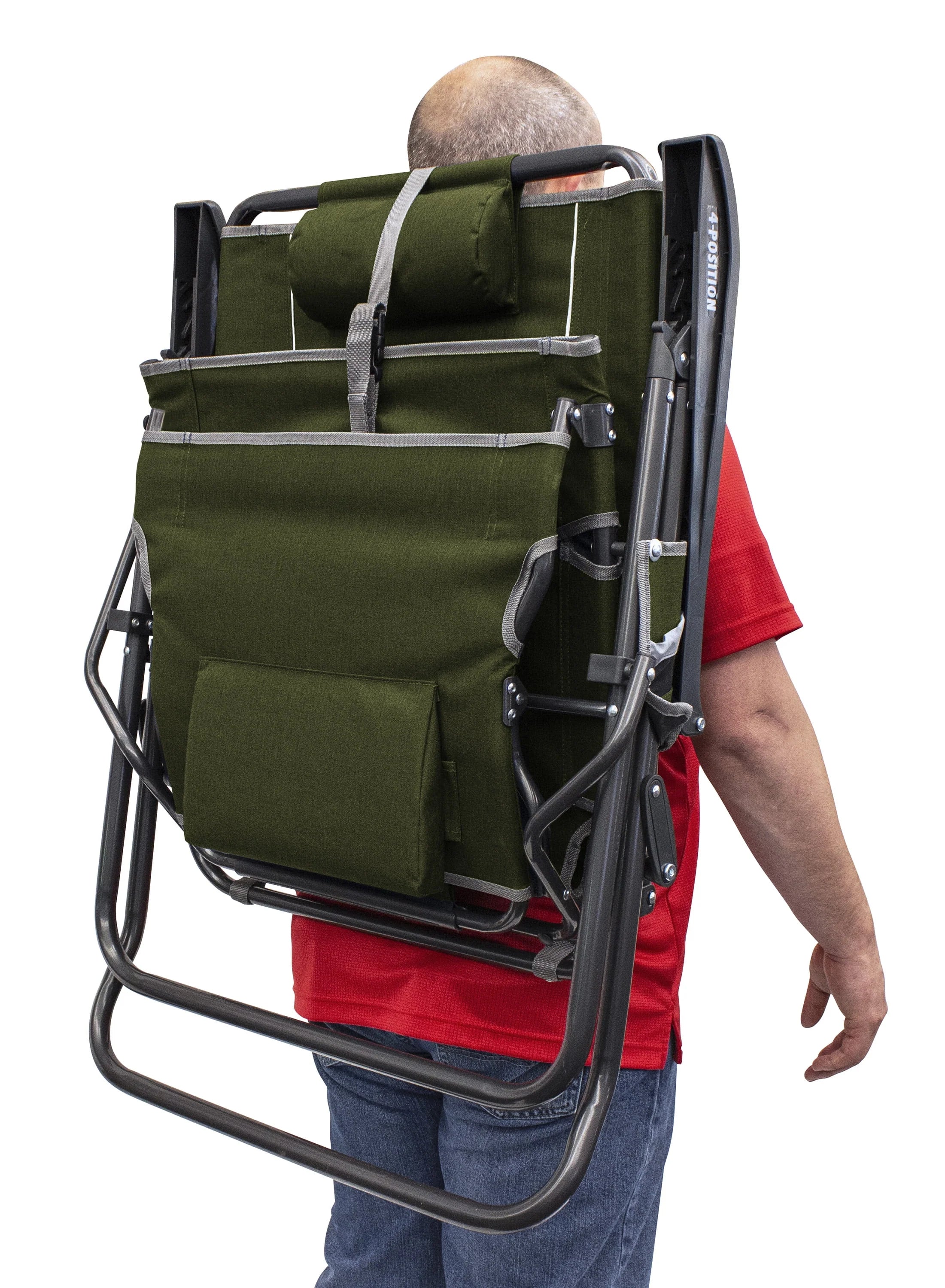 GCI Outdoor Legz Up Lounger Folding Recliner Camping Chair V83293