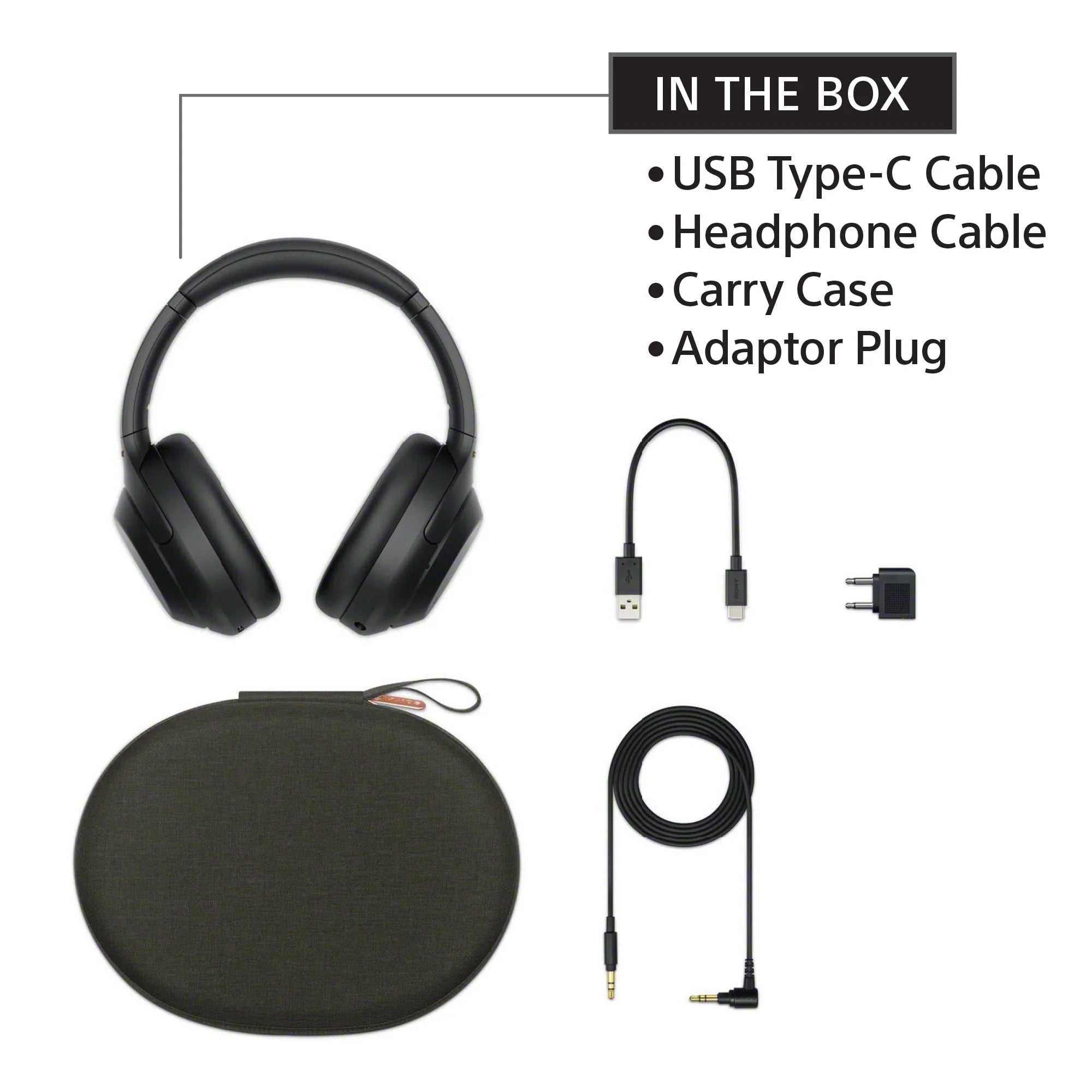 Sony WH-1000XM4 Wireless Noise Canceling Over-the-Ear Headphones, Black R11244