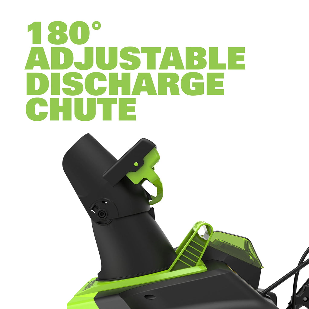 Greenworks 40V 20-inch Cordless Brushless Snow Blower with 4.0 Ah Battery and Charger W743347