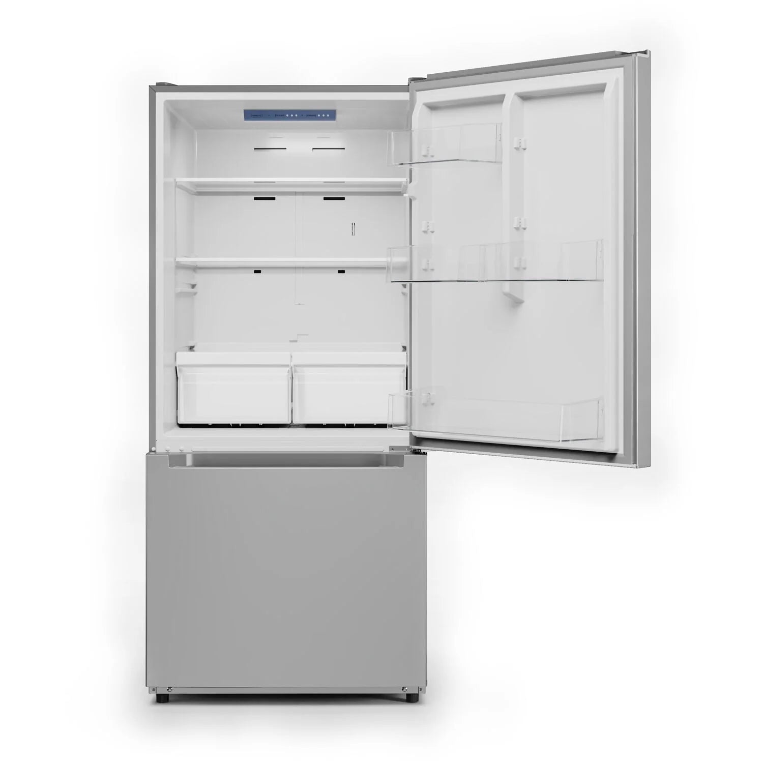 Midea 18.7 Cu. Ft. Bottom Mount Refrigerator, Stainless Steel O61803