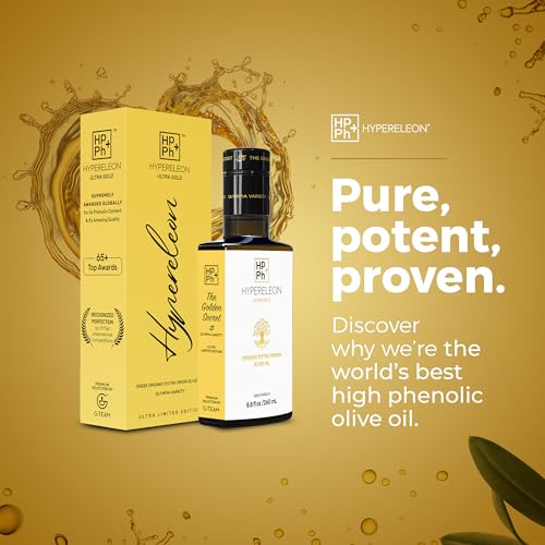 HYPERELEON GOLD Organic Greek Extra Virgin Olive Oil, Unfiltered, 260ml R31352