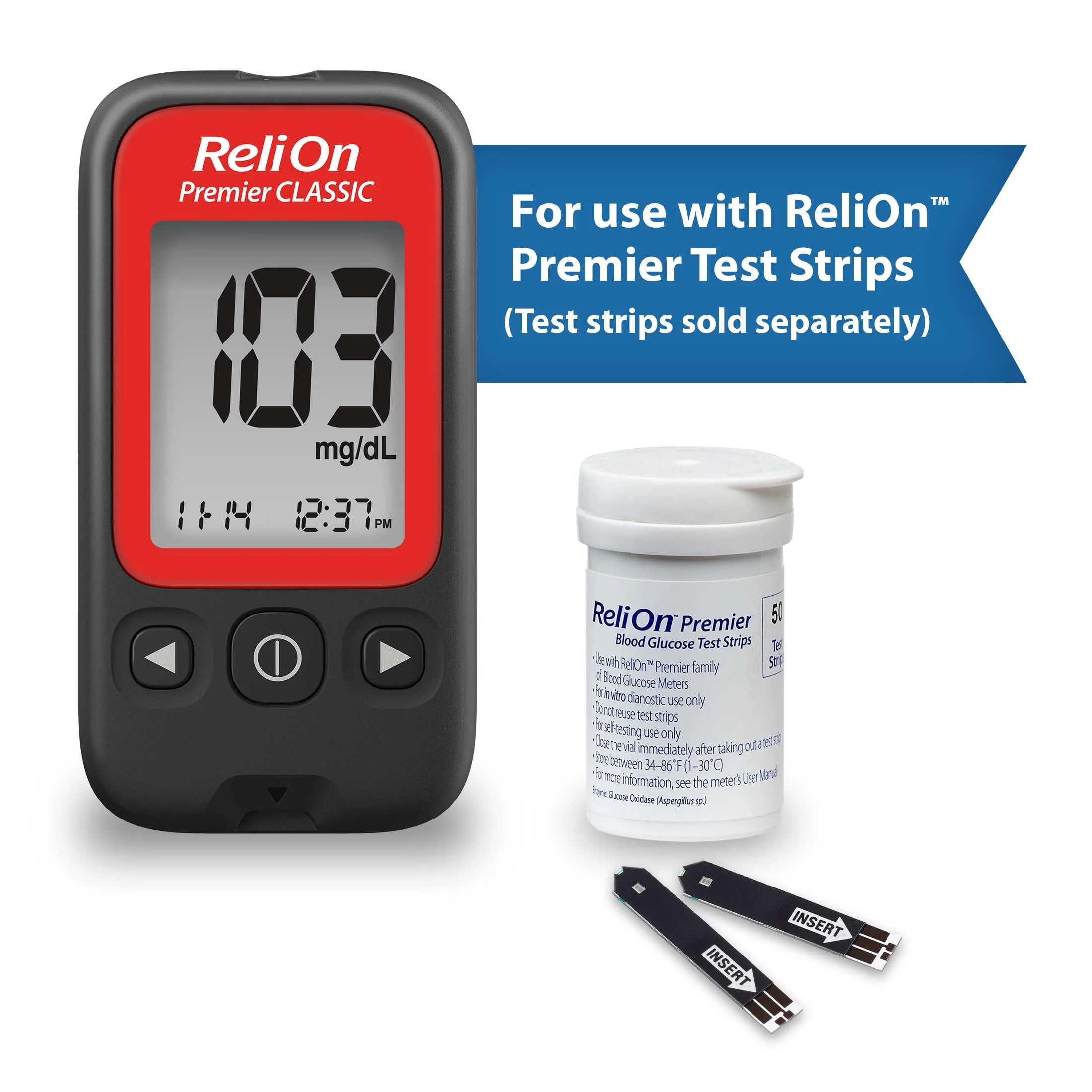 ReliOn Premier CLASSIC Blood Glucose Monitoring System H3478