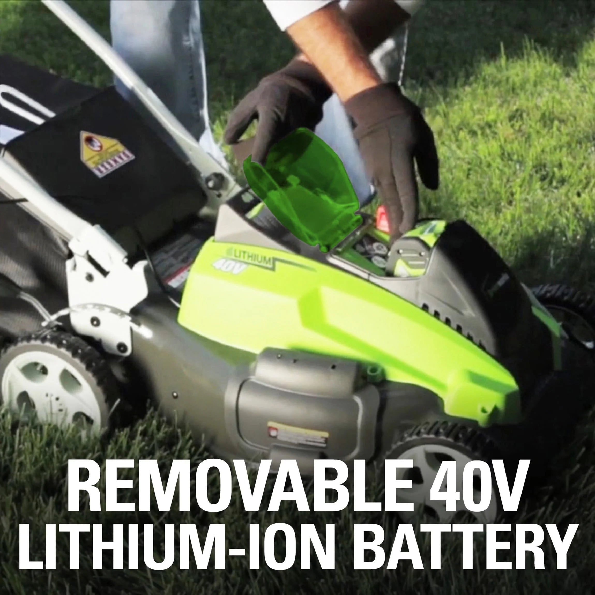 Greenworks 40V 19" Brushless Walk-Behind Lawn Mower with 4.0 Ah Battery & Charger B96689