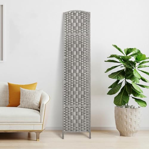 Rose Home Fashion 6 ft Tall Room Divider 4 Panel Folding Privacy Screen, Dark Coffee C8634