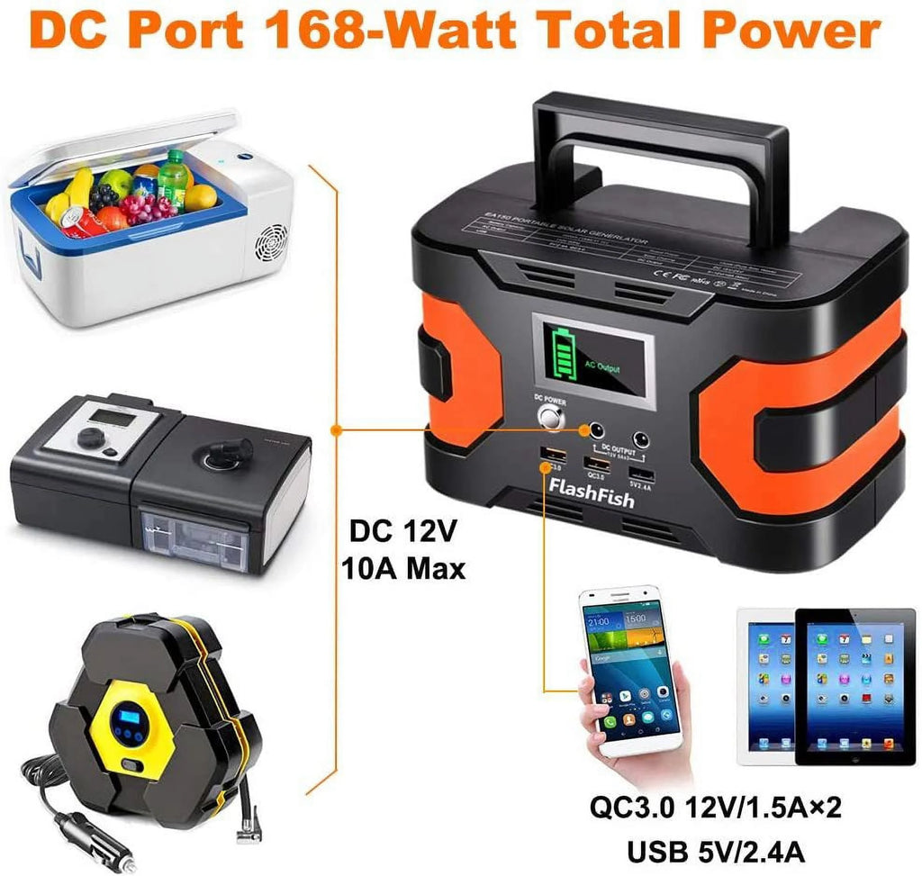 200W Flashfish CPAP Battery 166Wh Portable Power Station S92361