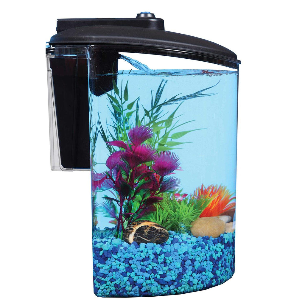 Koller Products AquaView 1.5-Gallon Fish Tank with LED Lighting and Power Filter U116
