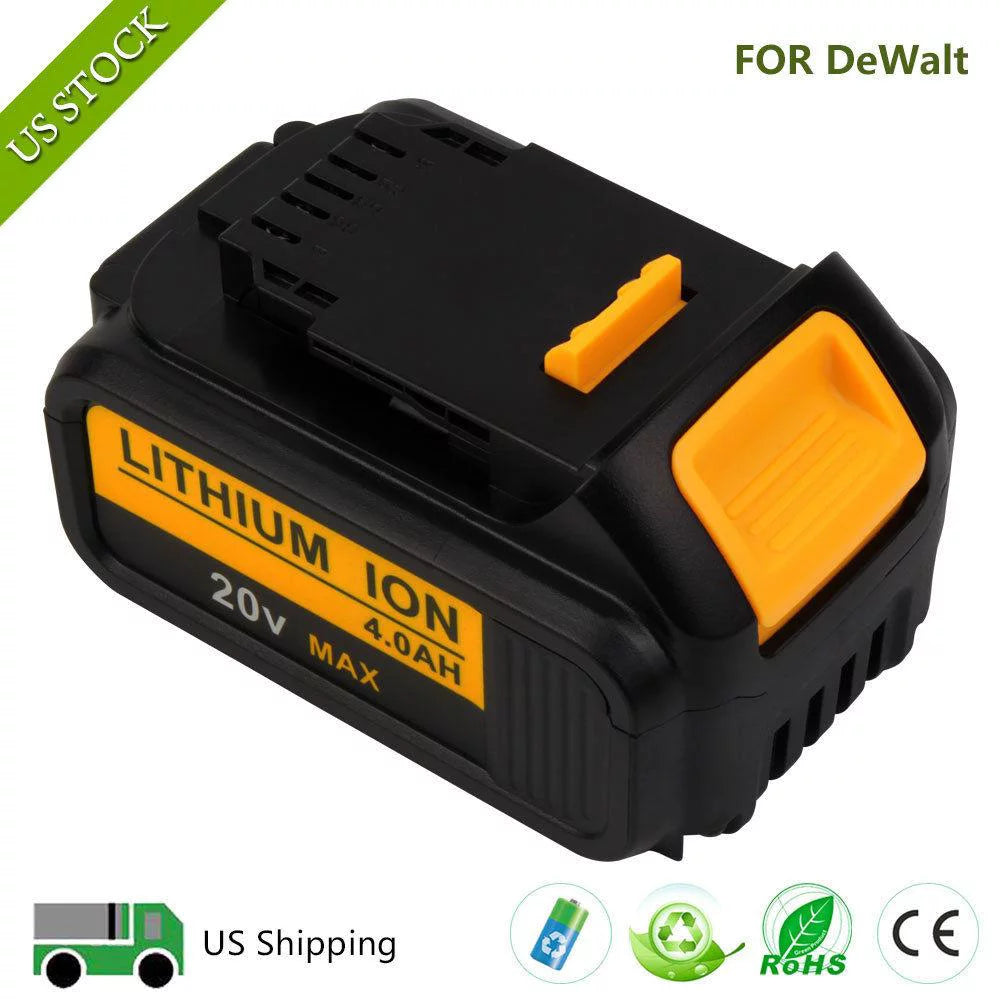 2Pack 20V 4.0Ah Lithium-ion Battery for Dewalt DCB200 F1271