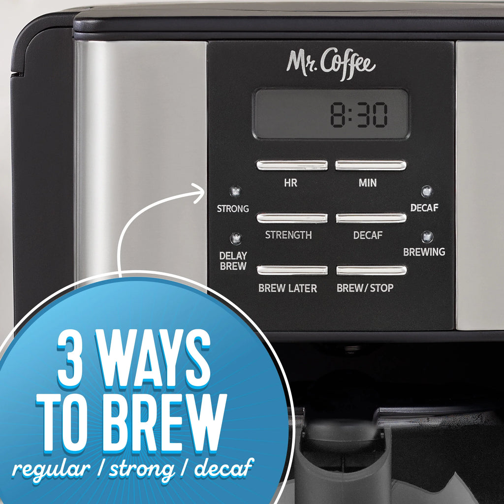 Mr. Coffee 12 Cup Speed Brew Coffee Maker with Decaf Function E301