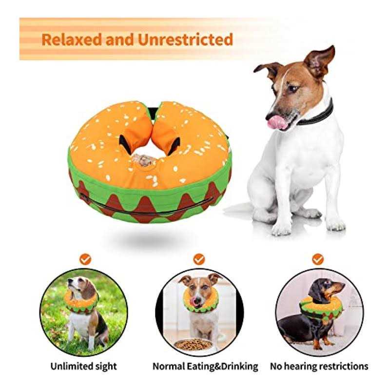 Katoggy Inflatable Dog Collar, Soft Cone for Dogs After Surgery, Adjustable I99788