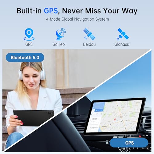 Android 14 Tablet 10.1 Inch 4G SIM Unlocked 3GB+32GB IPS Display Black Z2250
