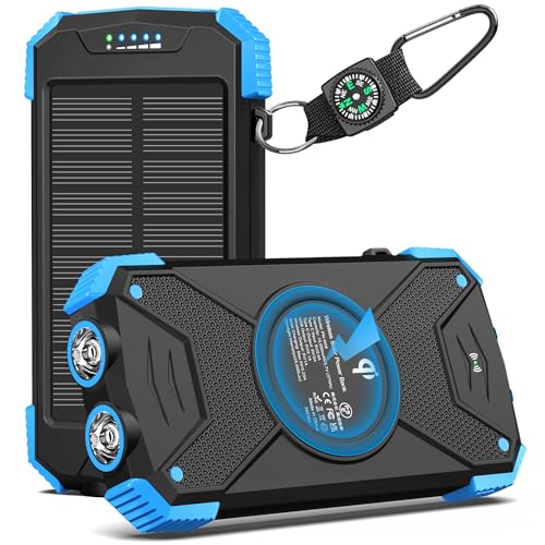 BLAVOR Solar Charger Power Bank 10,000mAh, Wireless, 20W USB-C S38060