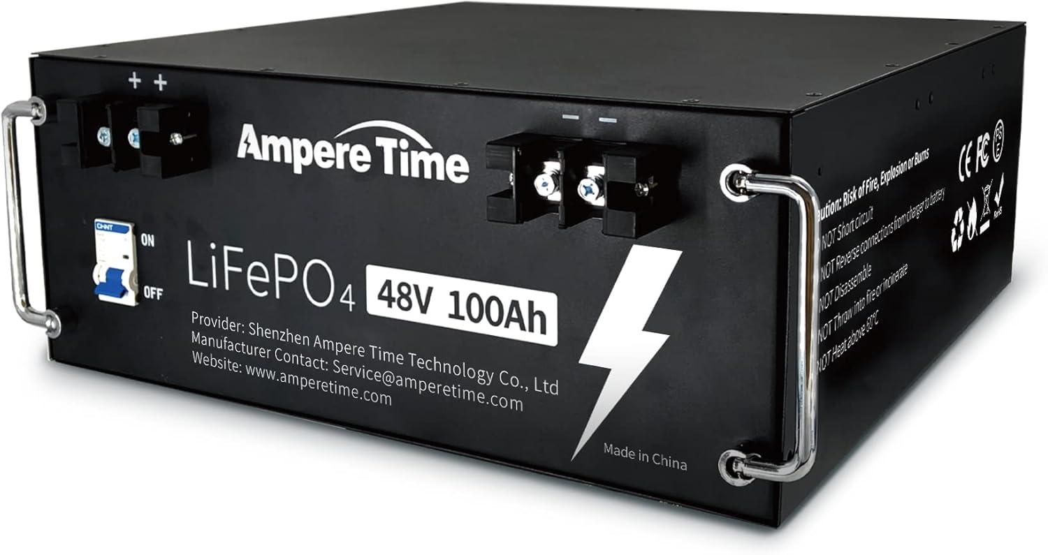 Ampere Time 12V 200Ah Plus LiFePO4 Battery with 200A BMS N84511